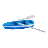 5xdiy Modelo De Resina Pequeno Barco Azul Com Pás Para