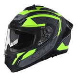 Casco Moto Integral Smk Typhoon Rd1 Doble Visor Color Amarillo Negro Mate Tamaño Del Casco Xl