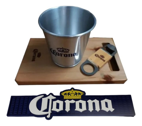 Esterilla + Kit Mini Frapera Tabla Destapador Cerveza Corona