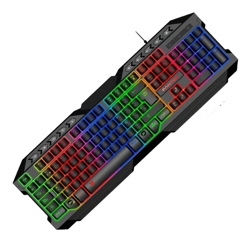 Teclado Gamer | Retroiluminado Panter Gk302 Color Del Teclado Negro Idioma Español Latinoamérica