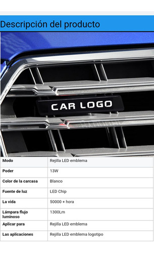 Emblema Led Ford Mustang  Foto 7