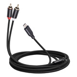 Cabo De Áudio Usb C Para Rca -c Para 2 Cabos Rca 2rca Jack C