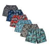Combo Com 05 Shorts Plus Size Tactel Praia Academia Premium