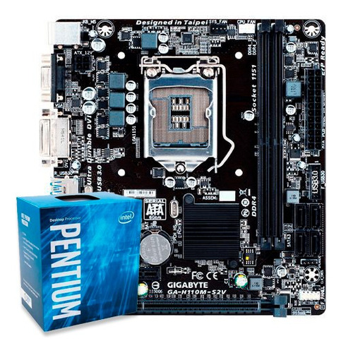 Kit Upgrade, Intel Pentium G4560, Ga-h110m-s2v Ddr4