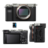  Câmera Sony Alpha A7c 4k Ilce-7c Mirrorless Prata