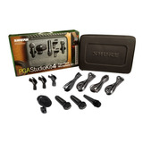 Shure Pga Studio Kit 4 Set De 4 Micrófonos Para Batería Color Negro