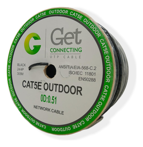 Cable Utp Cat 5e Exterior Get - Carrete X 305 Metros!!!