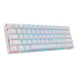 Teclado Gamer Bluetooth Redragon Draconic K530 Brown Blanco