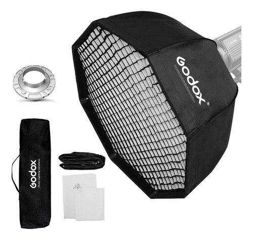 Softbox Bowens Godox 120cm Octagonal Com Grid Colmeia