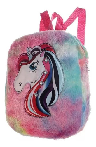 Mochila Unicornio Nena Paseo Jardín Peluche Colores 