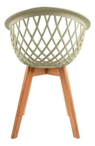 Kit 2 Cadeiras Web Wood Fendi-bege Premium Empório 