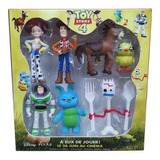 Kit 5 Bonecos Miniatura Toy Story Decoração Woody Jessy Buzz