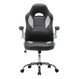 Sillon Gamer Pro Sonic Base Cromada Sale Cyber Monday Color Negro Con Ceniza