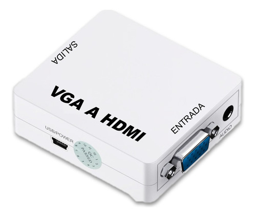 Adaptador Conversor Vga A Hdmi, Pc O Notebook A Tv O Monitor