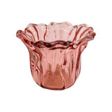 Porta Velas Marsala Vaso Decorativo 7x10x10cm Flor P