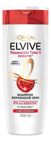Shampoo Rt5 Keratin 2 En 1 Elvive Loreal Paris 400 Ml