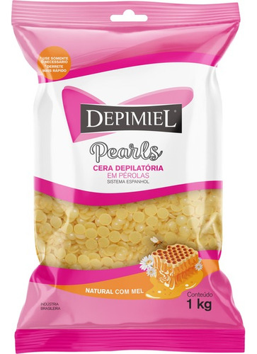 Cera Depilatória Depimiel Natural Com Mel Em Pérolas 1kg