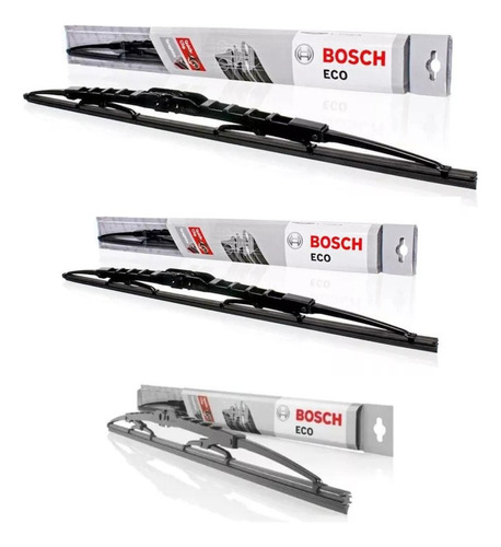 Kit 3 Escobillas Limpiaparabrisas Eco Bosch- Fiat Palio Fire