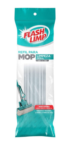 Refil Mop Limpeza Geral Plus Nova Espuma Original Flash Limp