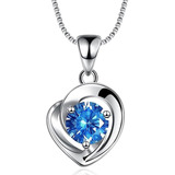 Collares Pandora Con Colgante De Corazón Para Mujer, Plata