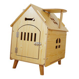 Casa De Madera Para Mascotas Con Techo 57cmx44cmx57cm