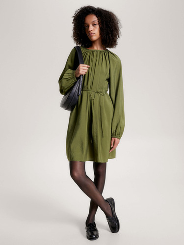 Vestido Verde Con Diseño Texturizado Tommy Hilfiger Mujer