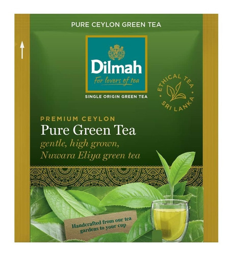 25 Bolsitas Te Verde Ceylon Natural Dilmah 