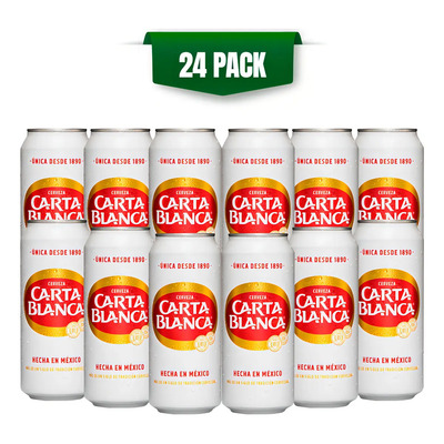 Cerveza Lager Carta Blanca Pack 24 Latas 473ml 4.5% Alcohol México | MercadoLibre