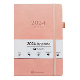 Agenda 2024 Profesional Escolar Organizador Planeador Portada Rosa