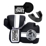 Kit Boxe Muay Thai Luva Bandagem Bucal Masculino Brazuca Top