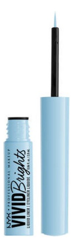 Delineador Líquido Nyx Professional Makeup Vivid Brights Nyx Professional Makeup Vivid Brigts Liquid Liner Blue Thang Color Blue Thang Con Acabado Mate