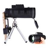 Mini Telescópio Monocular Portátil Zoom 40x60 C/ Tripé Cor Preto