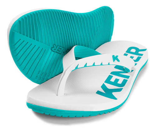 Sandalia/chinelo Kenner Original Red Colors Branco/verde