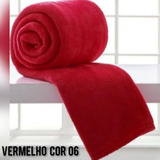 Mantinha Soft Manta Fleece Casal Microfibra Vermelho