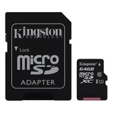 Tarjeta De Memoria Con Adaptador Kingston Sd 64gb