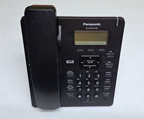 Teléfono Sip Panasonic Kx-hdv130xb Lcd, 4 Líneas, Negro