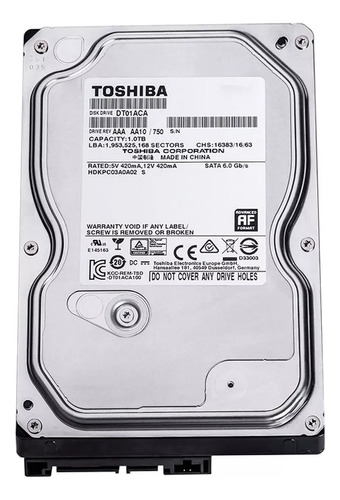 Disco Duro Interno Toshiba Dt01aca100 1tb Estado Impecable