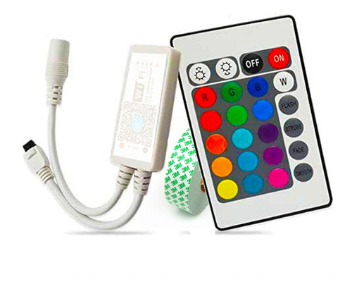 Controlador Wifi Para Tira Led, Serie Led O Reflector Led Compatible Alexa Y Google Home Audioritmico Y Varias Funciones