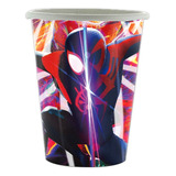 Pack 10 Vasos Spiderman Miles Morales Cotillon Cumpleaños