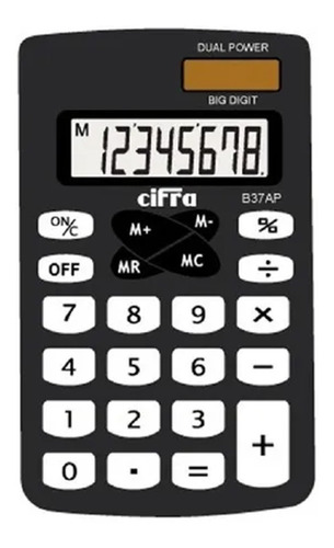 Calculadora Escritorio Escolar Bolsillo Cifra B-37 Ap  8 Dig