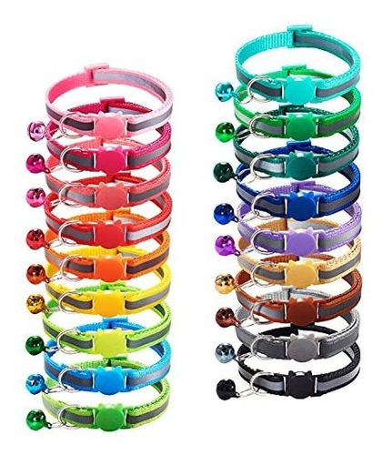 Flymind 18 Piezas De Collares Reflectantes Para Cachorros, C