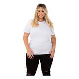  T Shirt Blusa Camiseta Feminina Básica Plus Size Premium