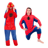 Pijama Disfraz Polar Para Adultos Diseño De Spiderman