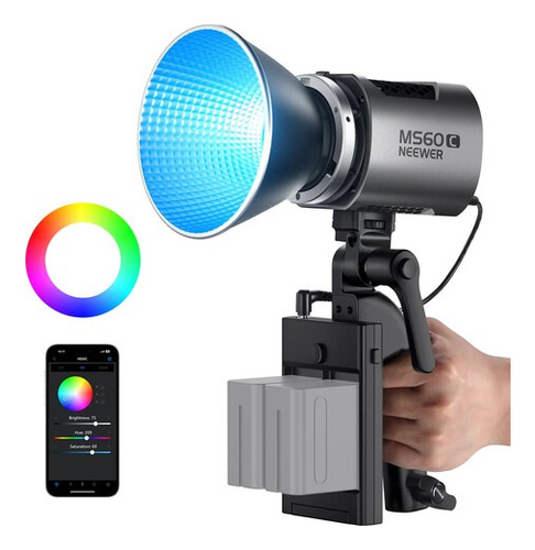 Luz Led Portatil Ms60c Rgb Neewer Para Videos Y Fotos