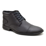 Coturno Casual Bota Masculina Sapato Cano Alto Cadarço 