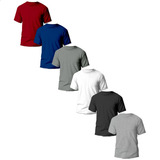 Kit 6 Camisetas Basicas Masculinas 100% Algodão Lisa Premium