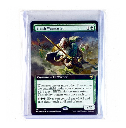 Elvish Warmaster Extended Art Kaldheim Mtg Tcg