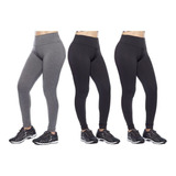 Kit 3 Legging Tamanho Grande Não Transparente Plus Size