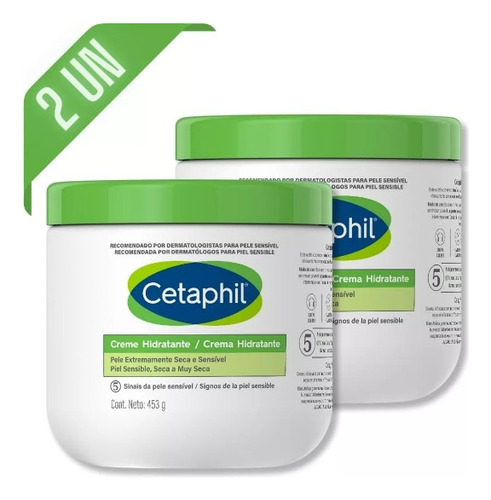 Kit 2x Creme Hidratante Cetaphil 453g Cada