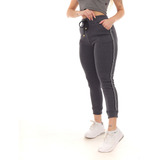 Calça Jogger Ribana Faixa Com Bolso Feminina Cós Alto